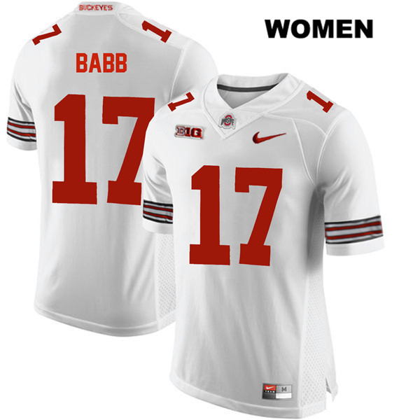 Ohio State Buckeyes Women's Kamryn Babb #17 White Authentic Nike College NCAA Stitched Football Jersey DX19F50OM